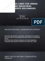 Existing Laws For Urban and Industrial Effluents Discharges: Mr. Rauf 2011 - CH-229, 233, 258