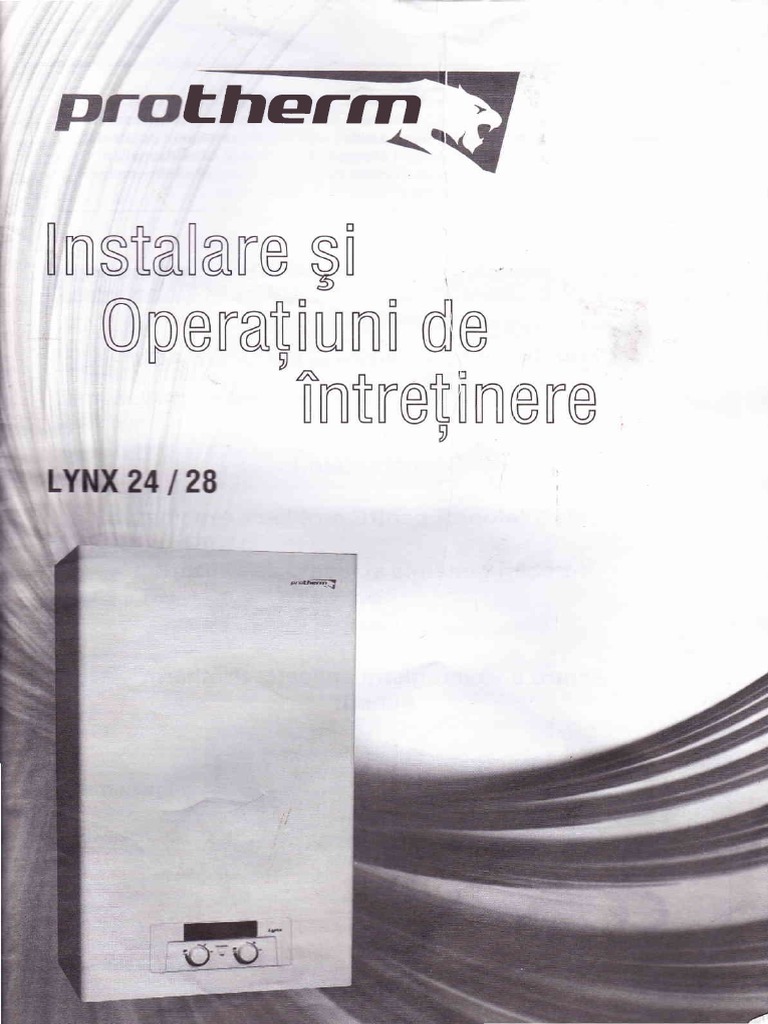 Protherm Lynx - Instalare Si Operatiuni de Intretinere PDF | PDF