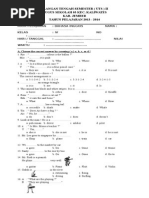 UTS Bahasa Inggris Semester 2 Kelas 4 SD