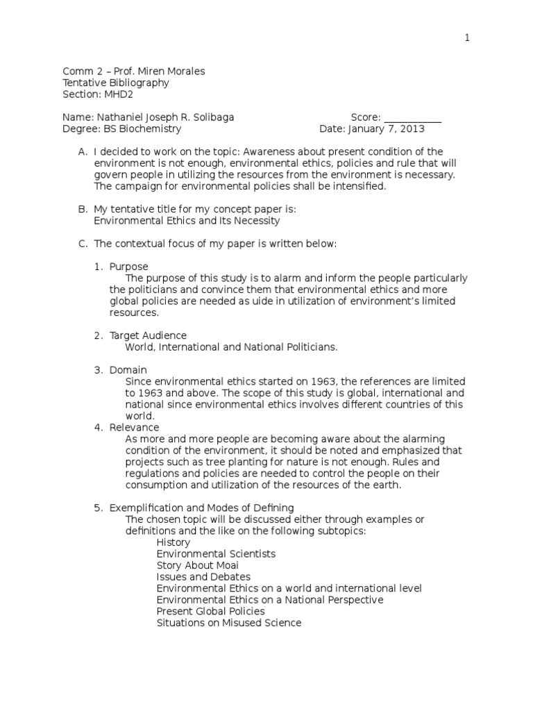 Working bibliography example image