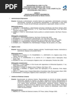 Ementas Engenharia Mecânica UFG