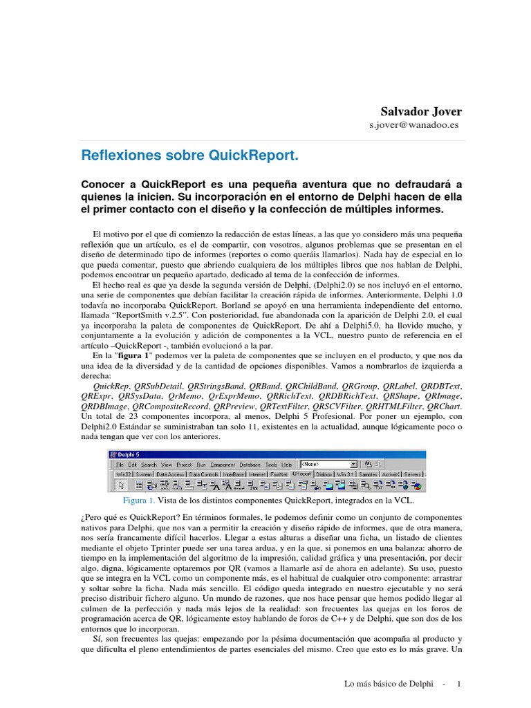 Introducción a QuickReport en Delphi | PDF | Tabla (base de datos ...