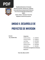 Desarrollo de proyectos de inversion