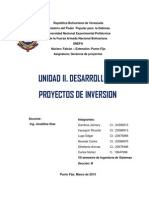 Desarrollo de proyectos de inversion