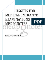 Few Nuggets For Medical Entrance Examinations by Medpgnotes