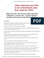 Ações para Ficar Milionário - Análises de Investimentos