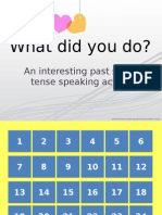 What Did You Do?: An Interesting Past Simple Tense Speaking Activity