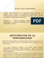 ANTICIPACION - DE - LA - PERSONALIDAD - Civil - Personas Juridicas