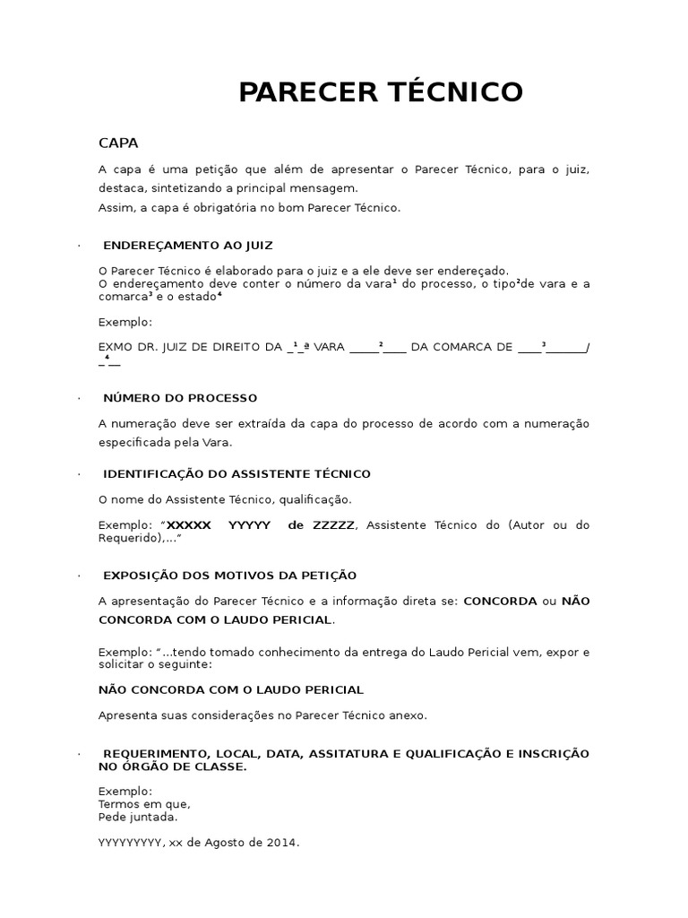 Modelo de Parecer Técnico - Pericia Ambiental | PDF | Informação | Science