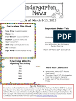 Week Of: March 9-13, 2015: Spelling Words