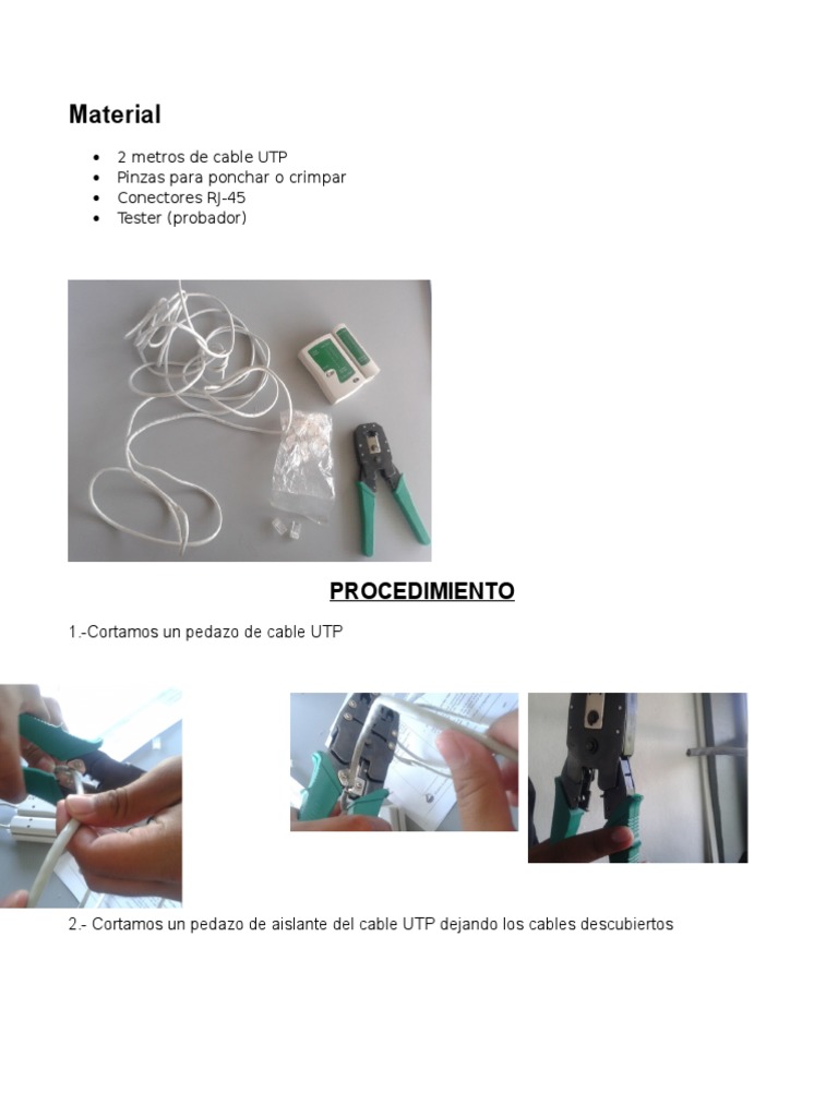 Realizacion de Un Cable Utp Directo | PDF | Science | Ciencia y Tecnología