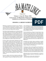 Volume 1, Issue #2, Winter 2001 University of Manitoba Outreach Project
