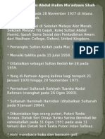 Biodata Tuanku Abdul Halim Mu'adzam Shah, Sultan Kedah dan Yang di-Pertuan Agong Kelima