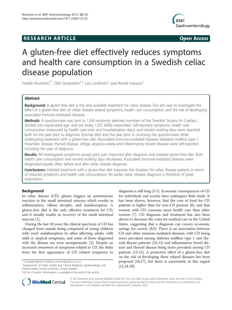 Gluten Free Diet Study on Celiac Disease | Gluten Free Diet | Coeliac