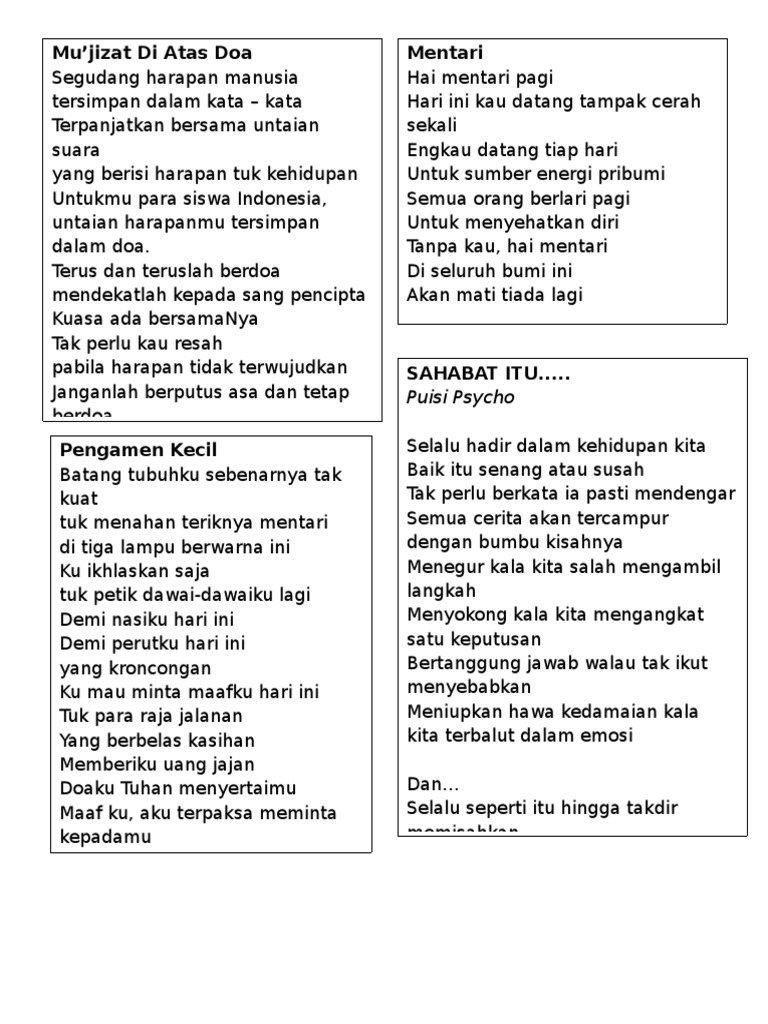 Tugas Kliping Puisi Pdf