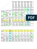 Curriculum Schedule Sheet1