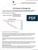 Power Factor and Its Impact On Energy Use