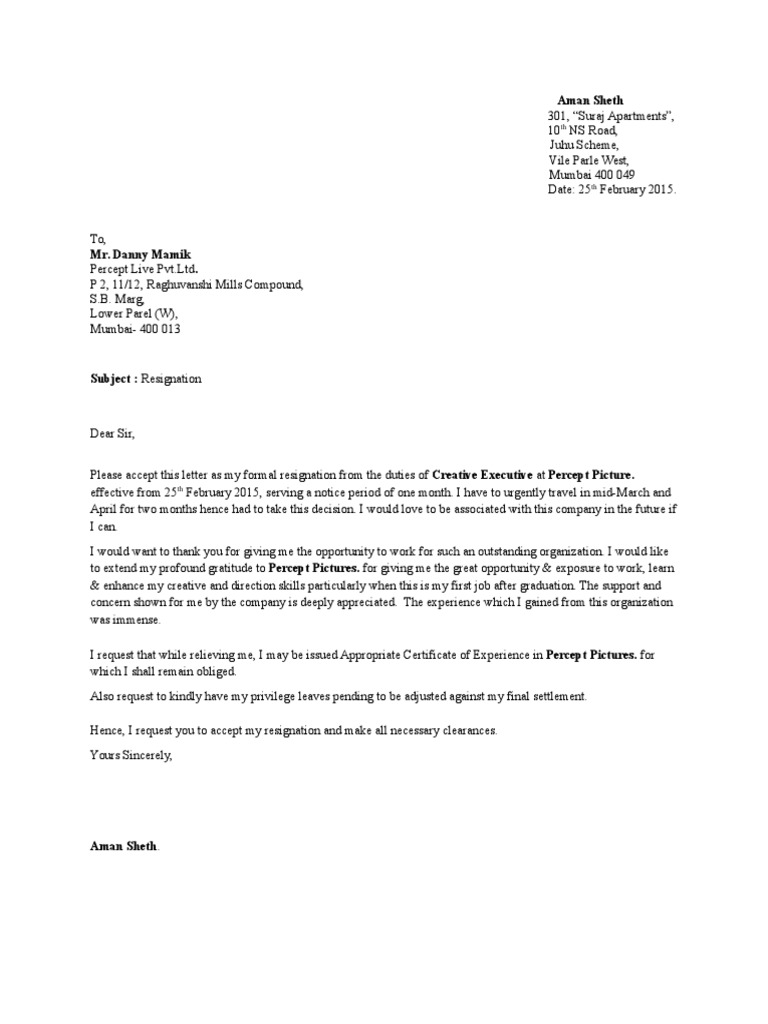 Resignation | PDF