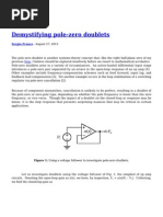 Demystifying Pole Zero Doublets