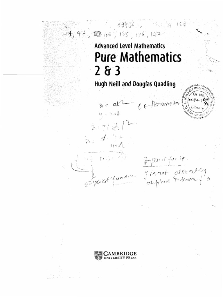 Pure Mathematics 2&3 (Advaced Level Maths | PDF