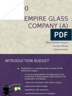 Budgeting Process and Profit Responsibility at Empire Glass Company