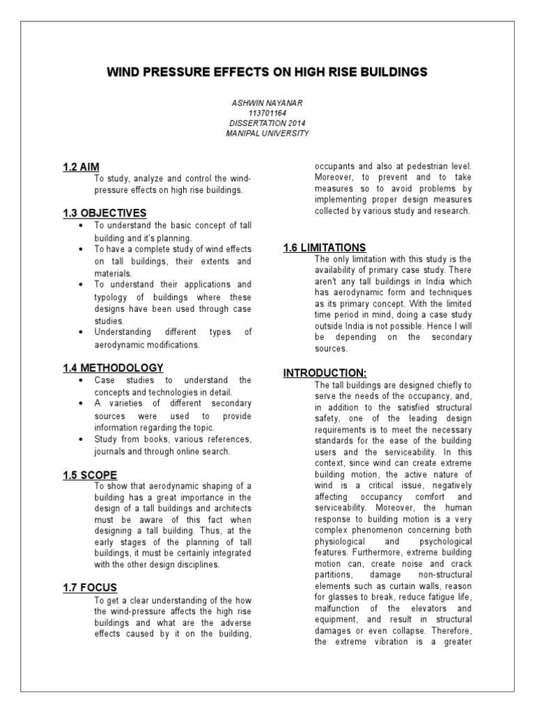 Wind Pressure on High-Rise Design | PDF | Wound | Atmosphere Of Earth