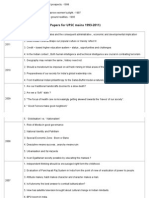 [Analysis] Essay Topic Trends in Last 19 Years (1993-2011) for UPSC Civil Service IAS Exam - Mrunal