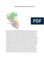 Biografias de Presidentes Del Peru (1821 - 2011)