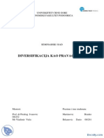 DIVERSIFIKACIJA KAO PRAVAC RASTA-Seminarski Rad-Ekonomija-Menadzment PDF