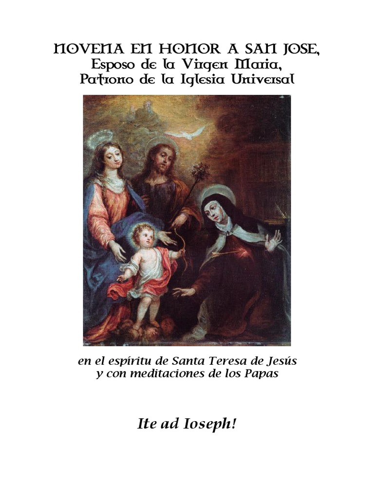 Oraciones y Novena a San José | PDF | San José | María, madre de Jesús