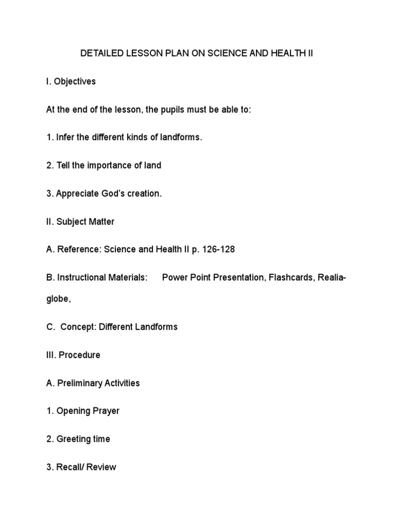 Landforms Lesson Plan for Grade 2 | PDF | Mountains | Planetary Science