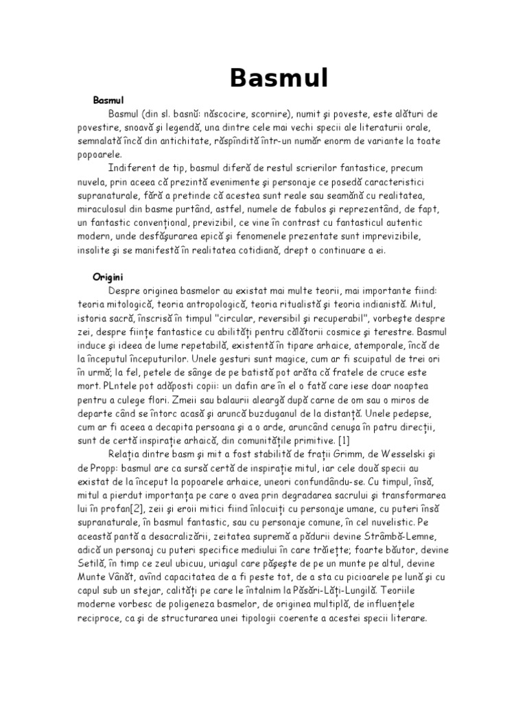 Basmul Popular vs. Basmul Cult | PDF