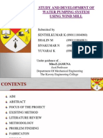 Study and Development of Water Pumping System Using Wind Mill