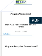 Aula1-Definição e Evolução Da Pesquisa Operacional