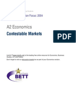 A2 Contestable Markets Economics Unit 3