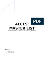 Aeces Master List