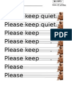 Please Keep Quiet. Please Keep Quiet. Please Keep - Please Keep - Please Keep - Please Keep - Please Please