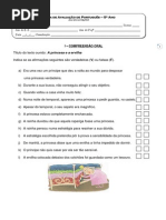 5º Ano Ficha 2 Novembro