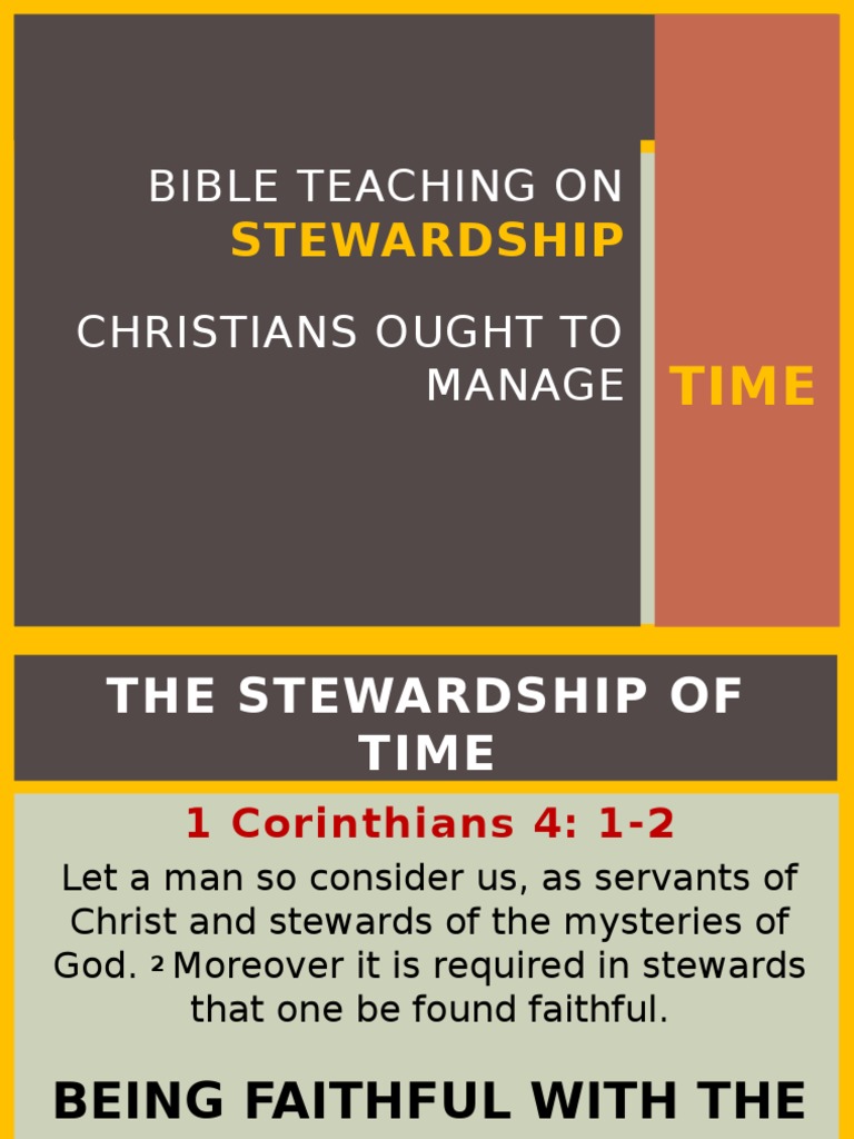 Stewardship of Time in the Bible | PDF | Last Judgment | Religious ...