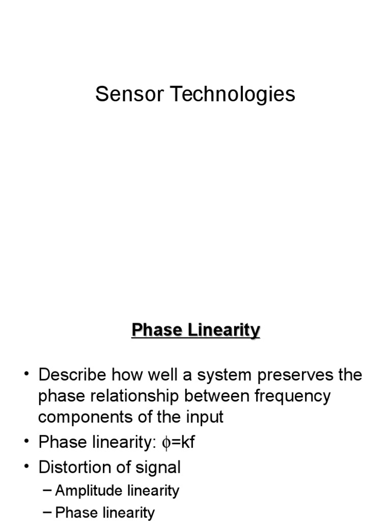An Overview of Sensor Technologies Principles, Classifications