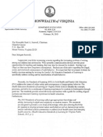 Letter From Virginia Superintendent to Delegate Scott Surovell Regarding Sexting Education