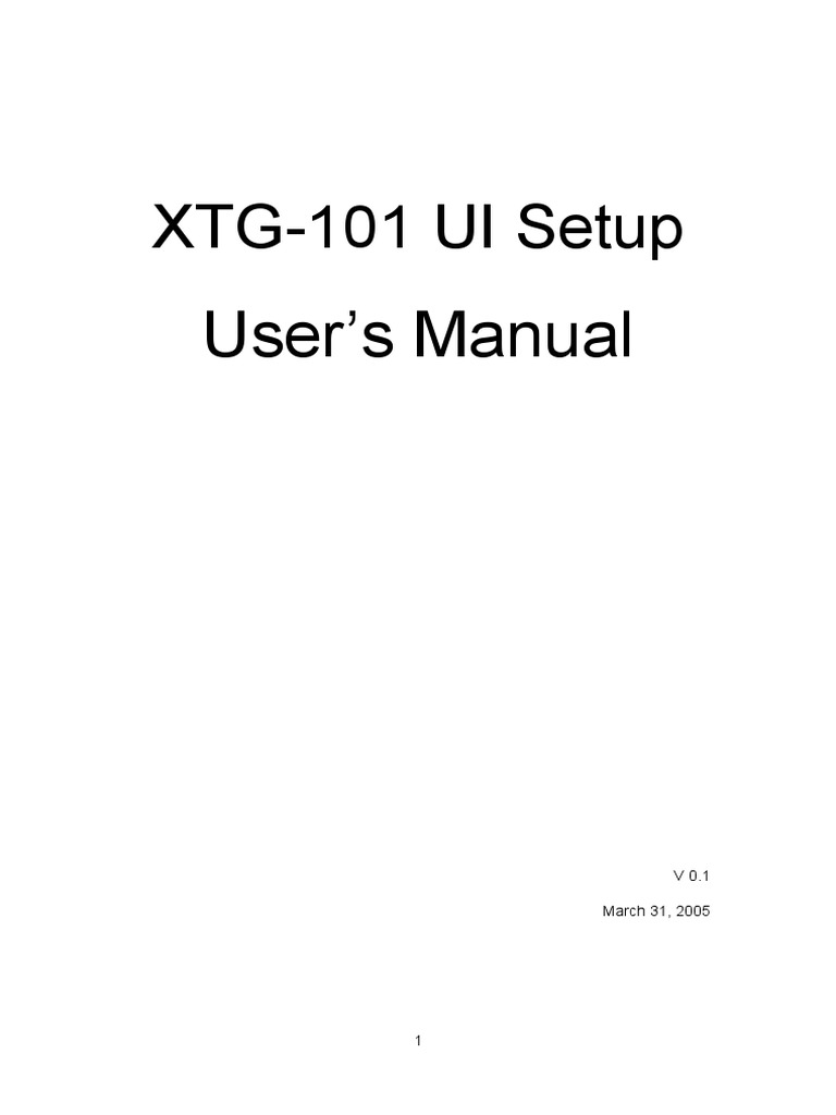 XTG-101 UI Setup (Eng) PDF | PDF | Ip Address | Gateway ...