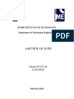 A Review of 3-Upu: Izmir Institute of Technology Department of Mechanical Engineering