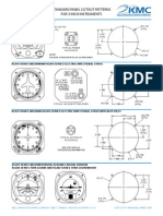 Standard Panel Cutout Patterns For 3 Inch Instruments: 6-32 UNC-2B THD (Typical)