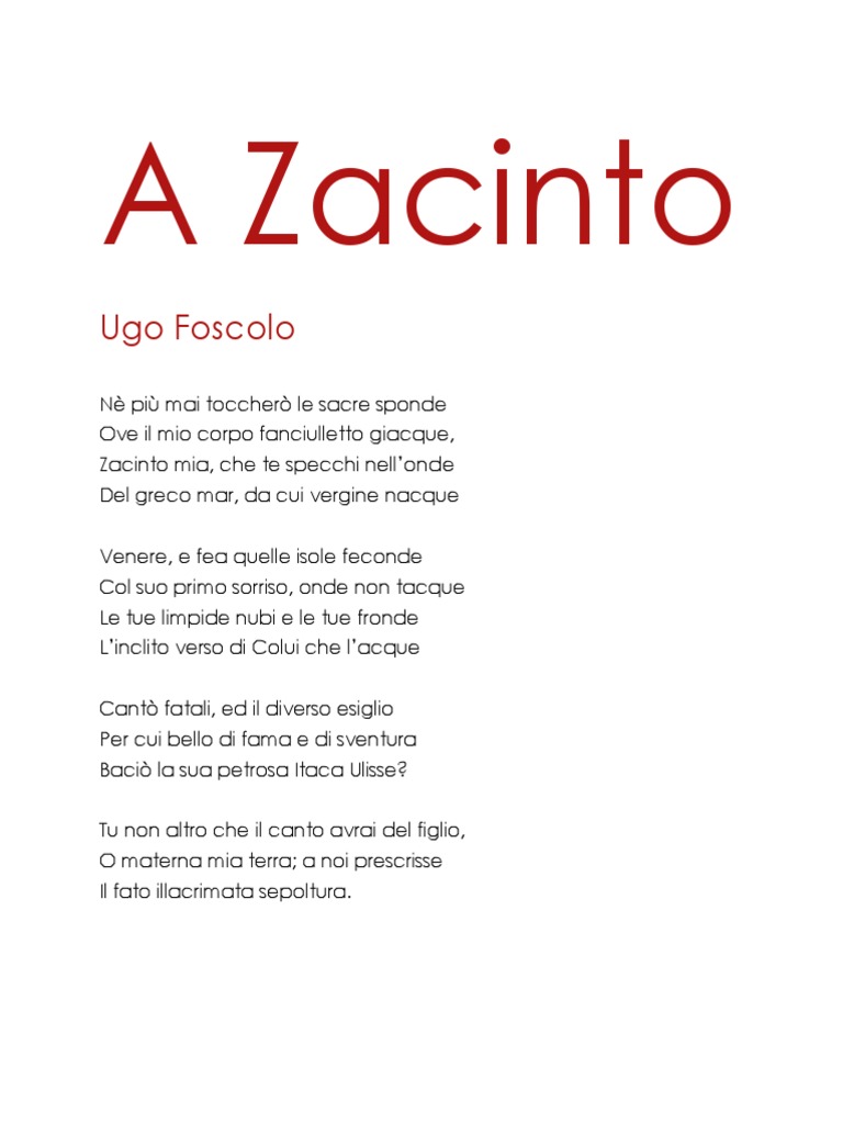 A Zacinto