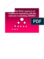 Does The Bible Approve of Multilevel Marketing (MLM) Network Marketing (NWM)