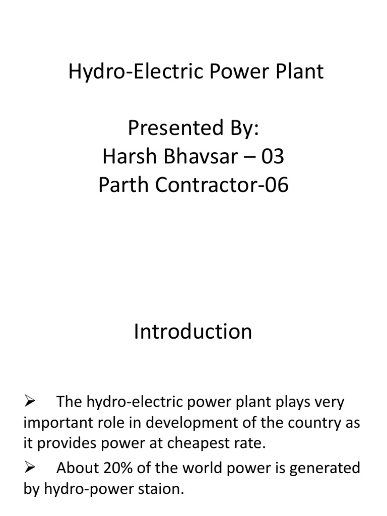 HydroElectric Power Plant Their Classification With Advantages and Disadvantages PDF