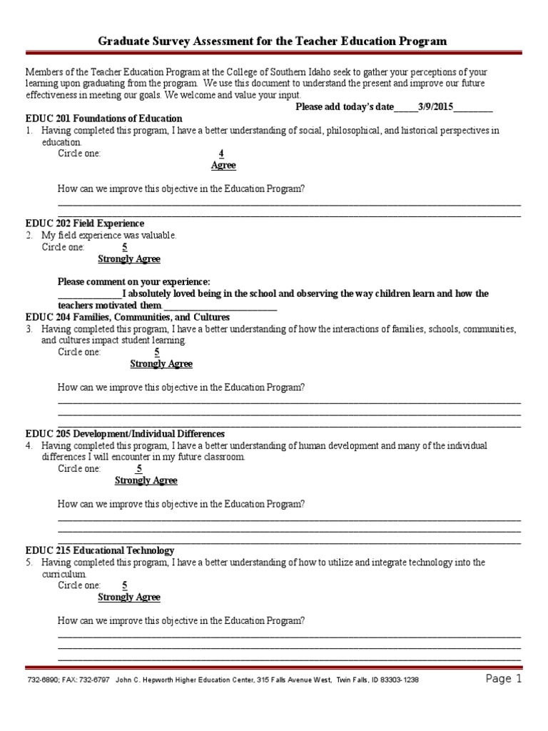 Graduate Survey | PDF | Educational Technology | Teachers