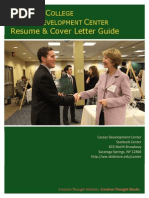 S C C D C Resume & Cover Letter Guide: Kidmore Ollege Areer Evelopment Enter