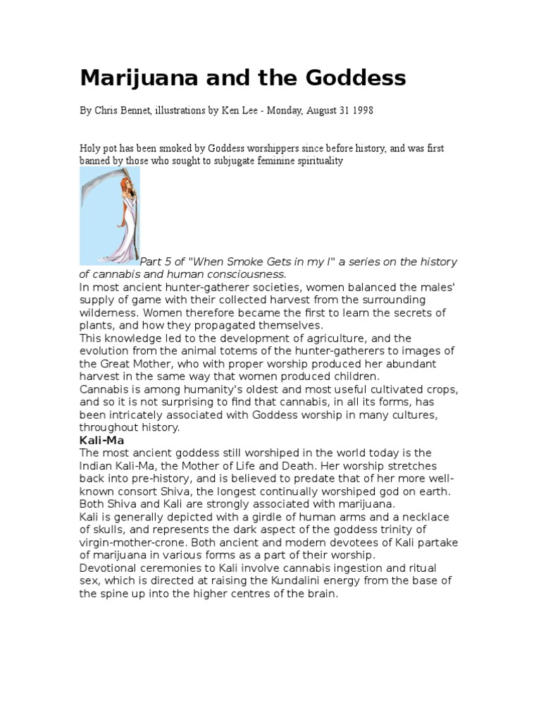 Marijuana and The Goddess - Bennet, Chris | PDF | Serpents In The Bible |  Goddess